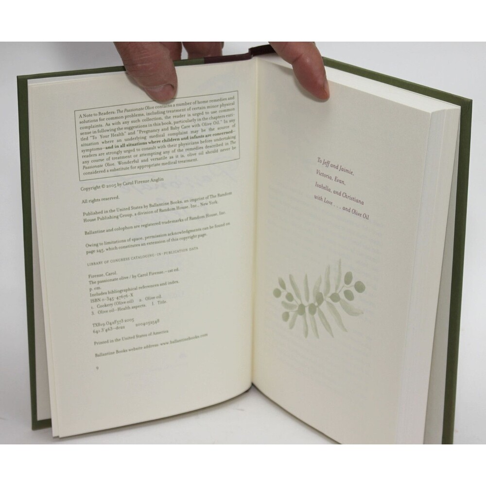 THE PASSIONATE OLIVE: 101 Things to Do with Olive Oil - Carol Firenze 2005 HC/DJ - Picture 6 of 9